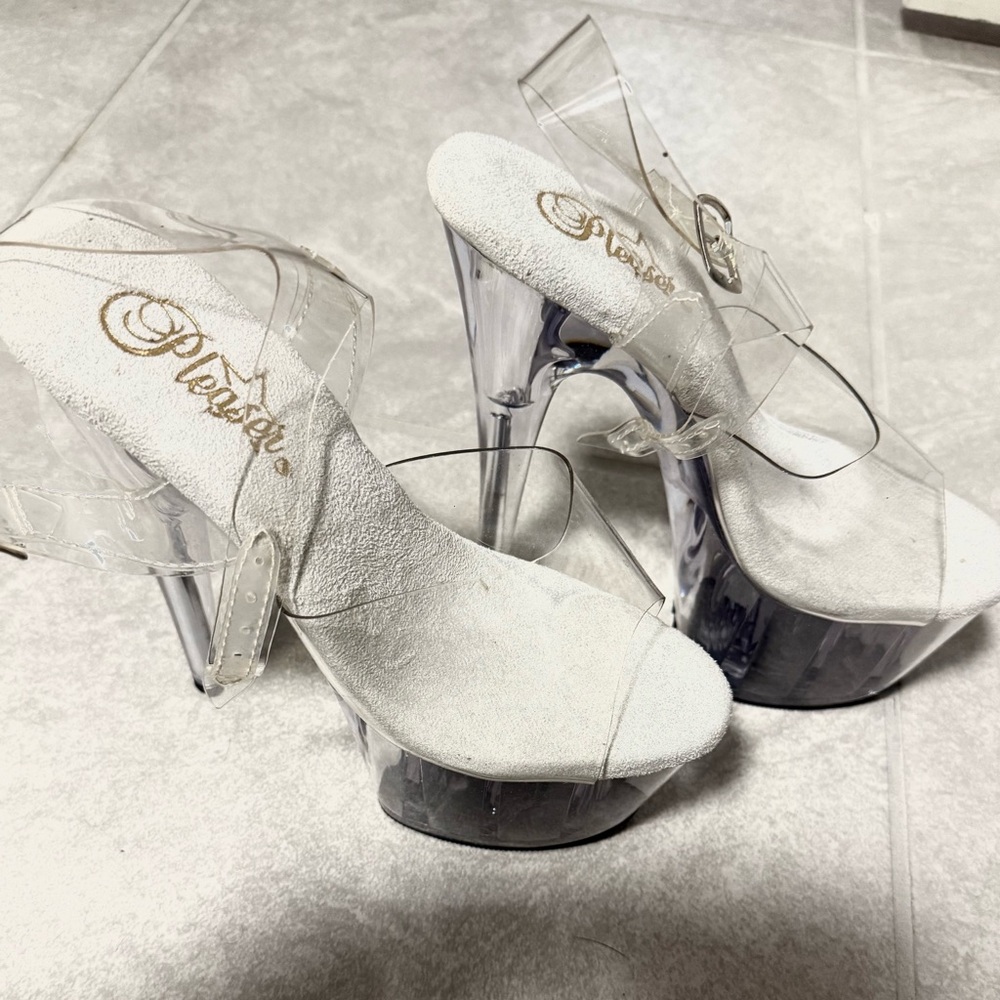 Pleaser Transparent Platform Heels